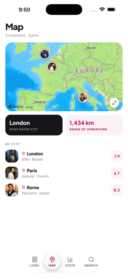 The map in Log